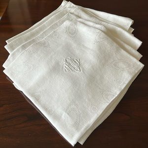 Napkins Vintage Cotton Damask set of 6